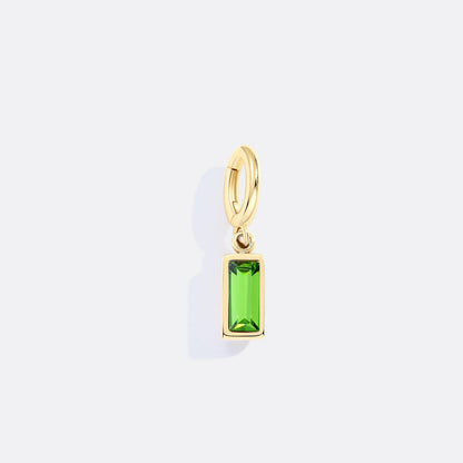 Dainty Baguette Birthstone Charm