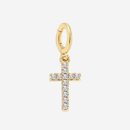 Pave Cross Charm