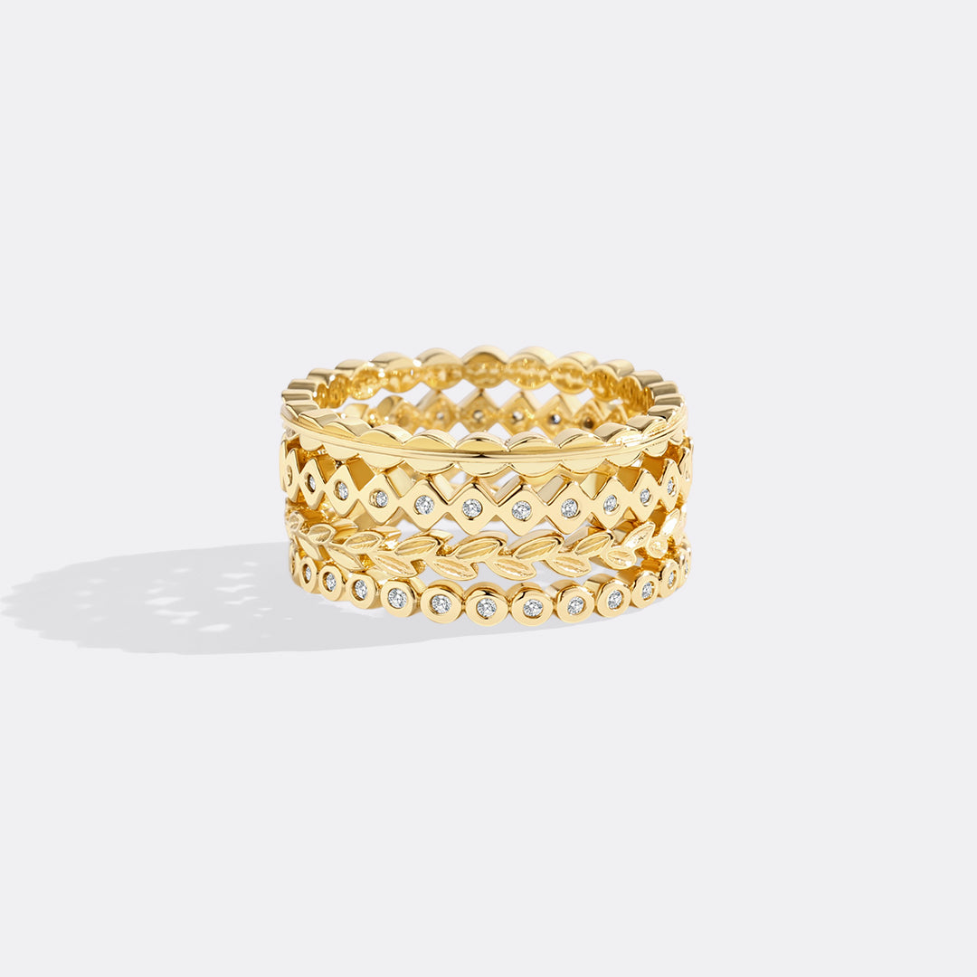 Dainty Gold Mini Ring Set