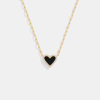 Dainty Heart Paperclip Necklace