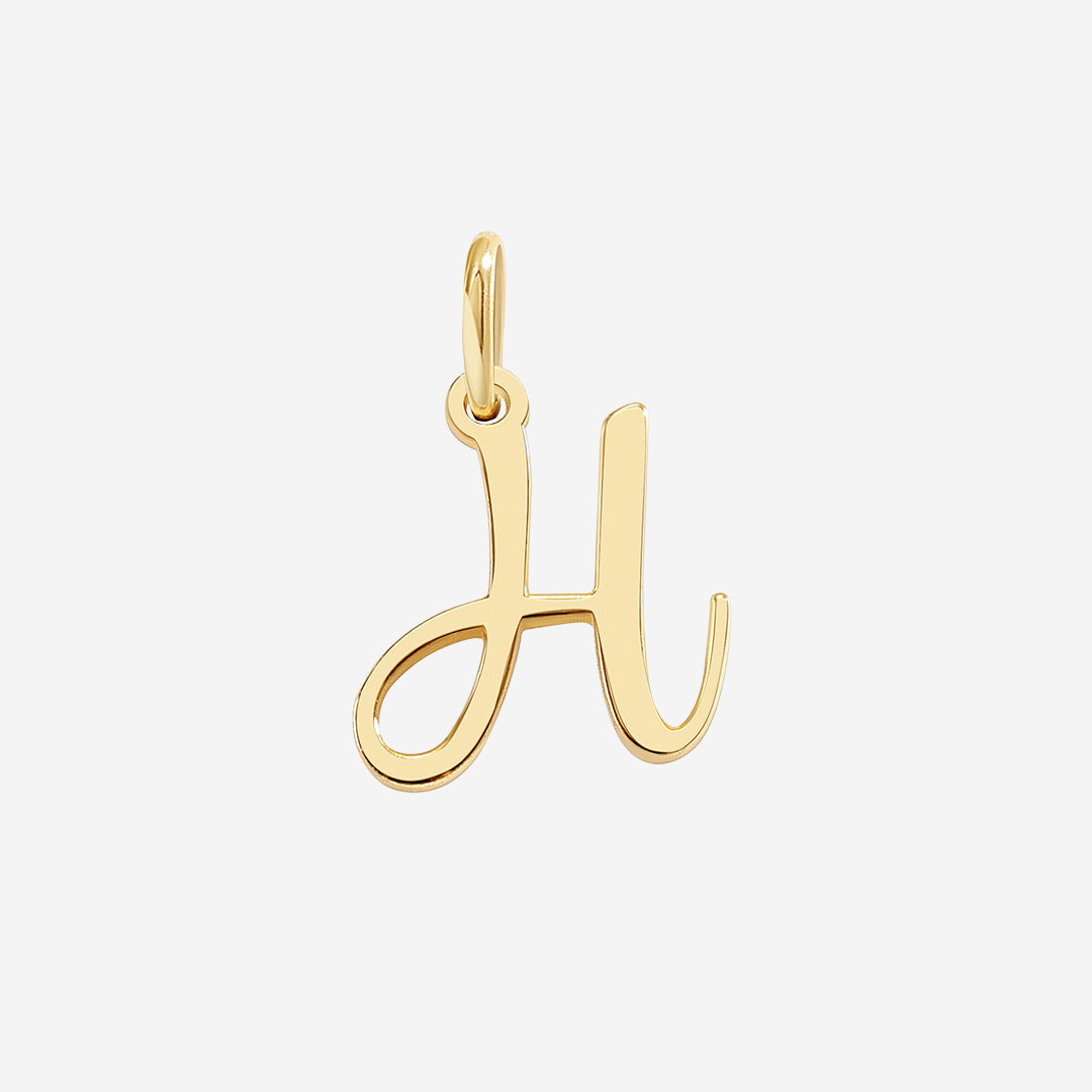 Cursive Initial Charm – Gold