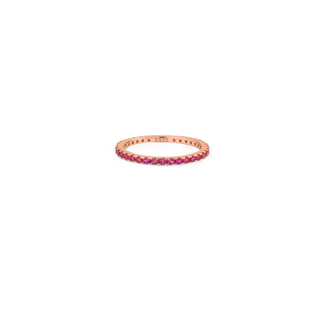 July Birthstone Eternity Stacking Ring