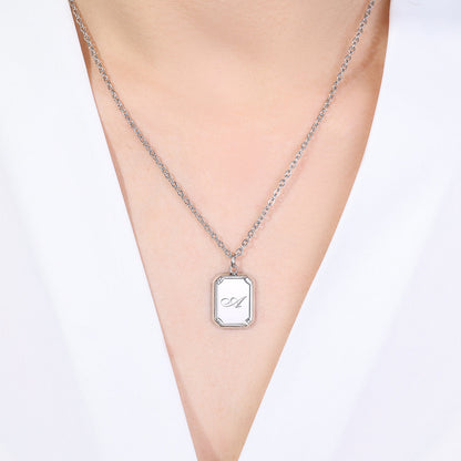 Silver Initial Pendant Necklace