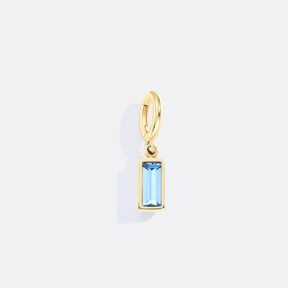 Dainty Baguette Birthstone Charm