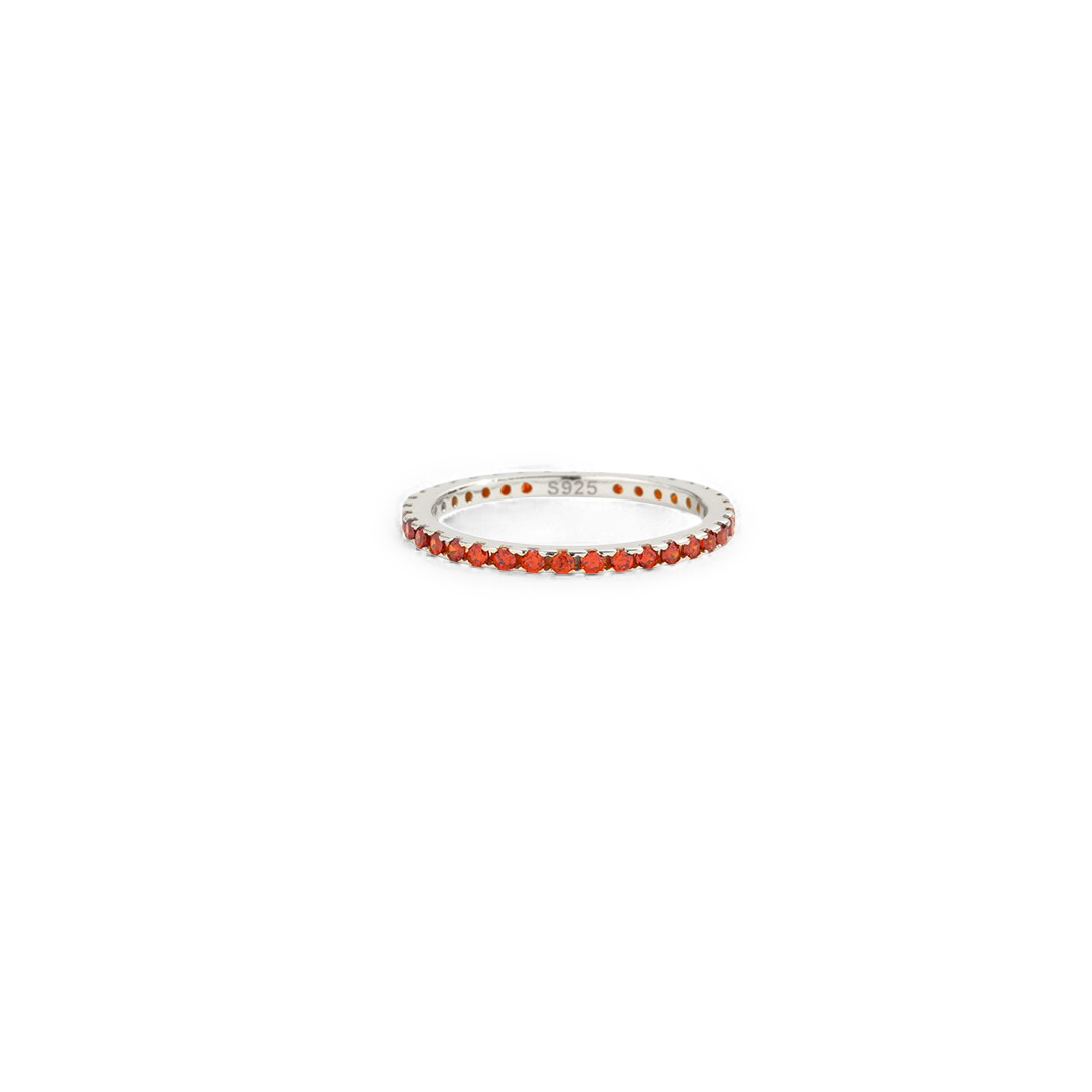 January Birthstone Eternity Stacking Ring