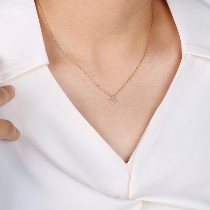 Dainty Birthstone Kite Necklace