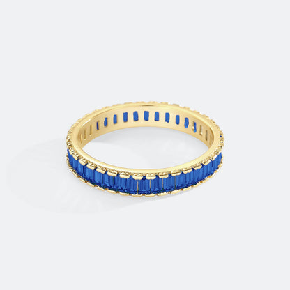 Baguette Birthstone Eternity Band