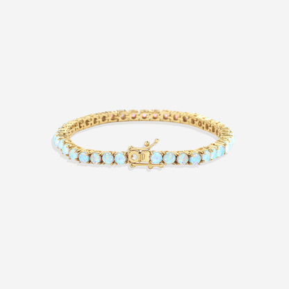 Blue Opal Tennis Bracelet