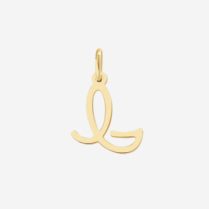 Cursive Initial Charm – Gold