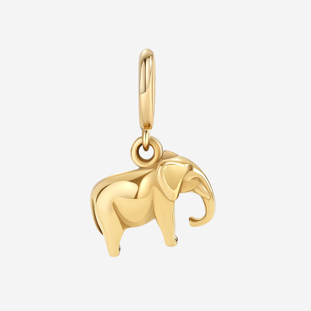 Golden Elephant Charm – Luck & Positivity