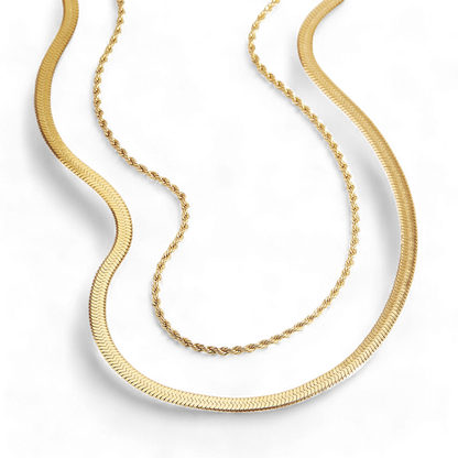 Herringbone & Rope Chain Set