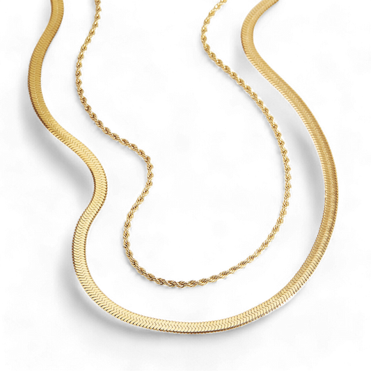 Herringbone & Rope Chain Set