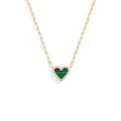 Dainty Heart Paperclip Necklace