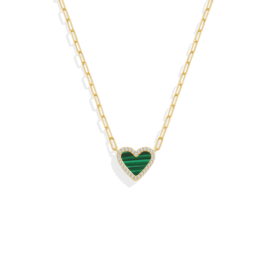 Dainty Heart Paperclip Necklace