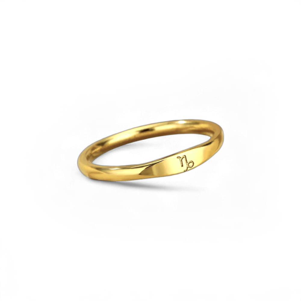 Minimalist Zodiac Stacking Band