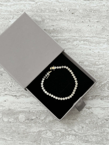 Alba Round Cut Zirconia Bezel Tennis Bracelet