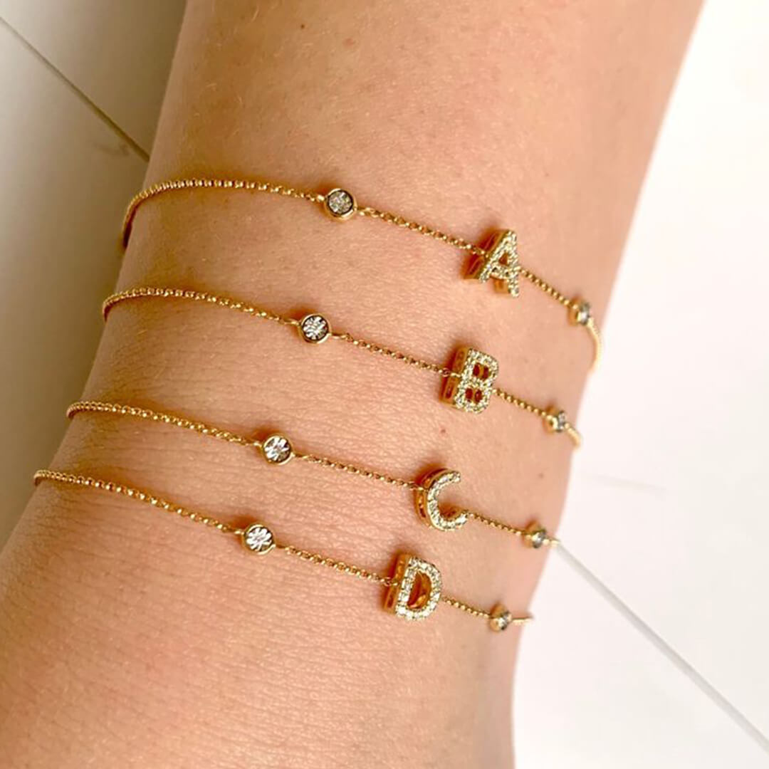Aline Letter Charm Bracelet