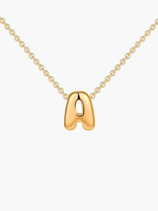 Alouette Gold Bubble Initial Necklace