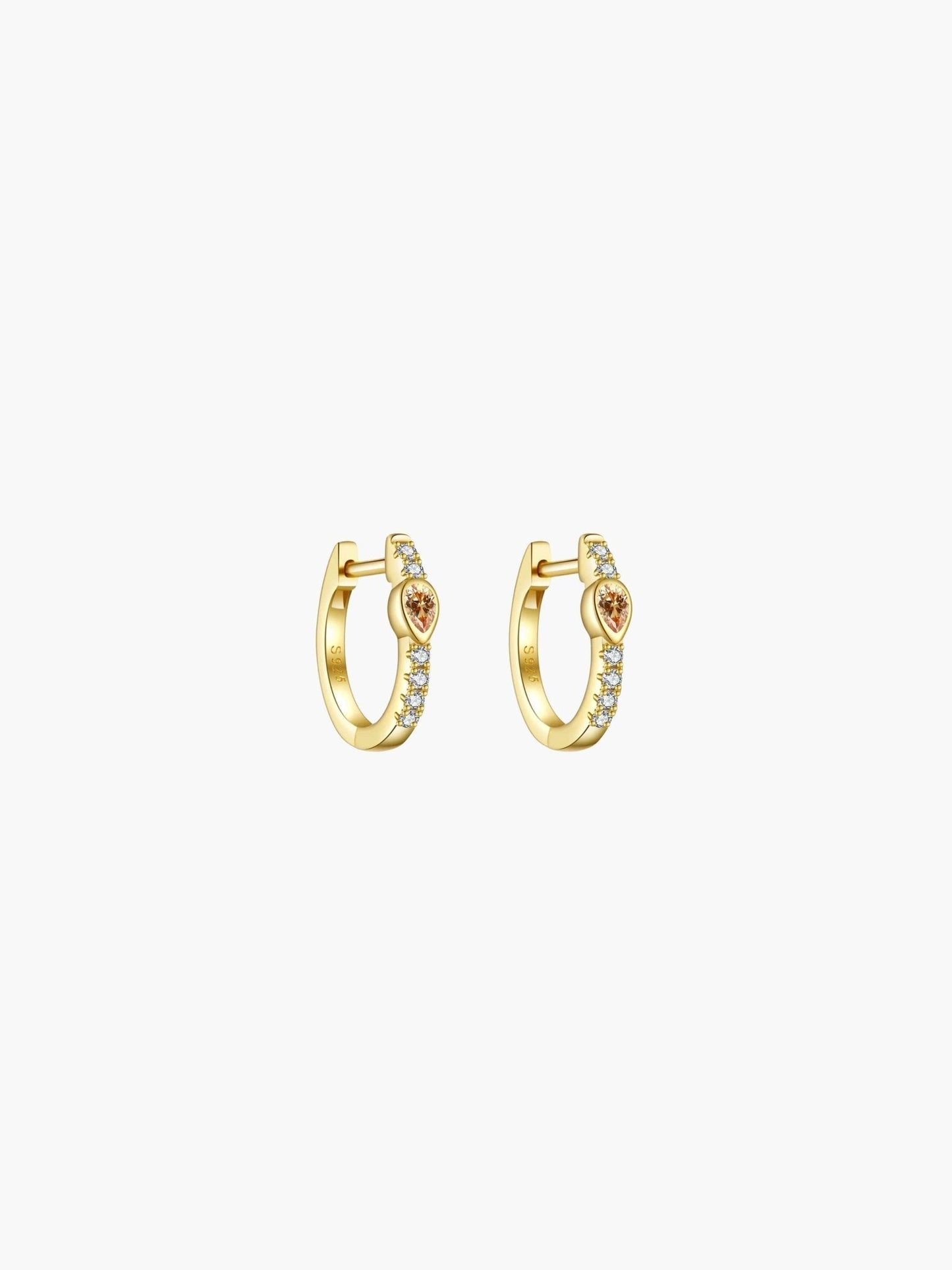 Amber Hoop Earrings