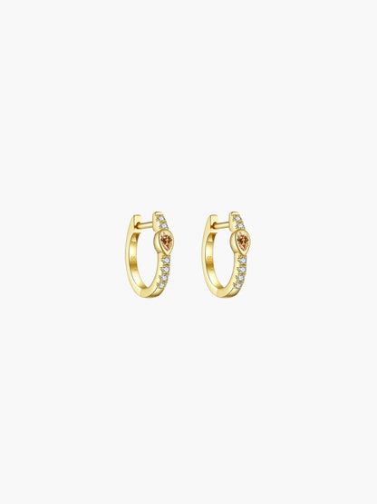 Amber Hoop Earrings