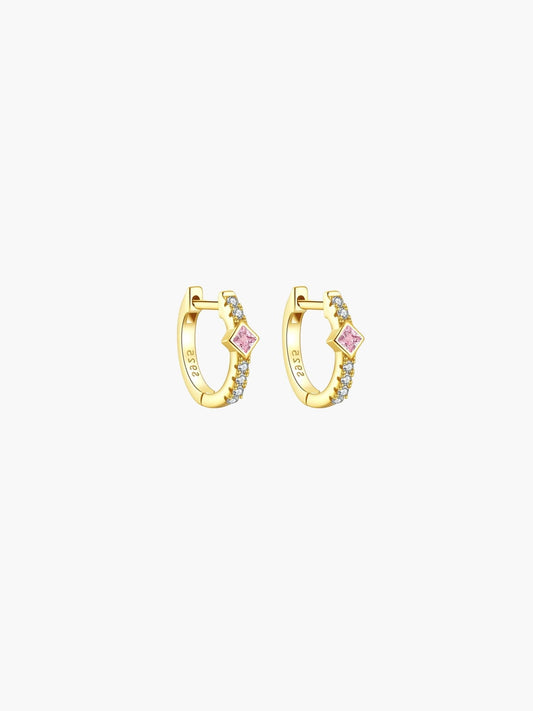 Amber Hoop Earrings