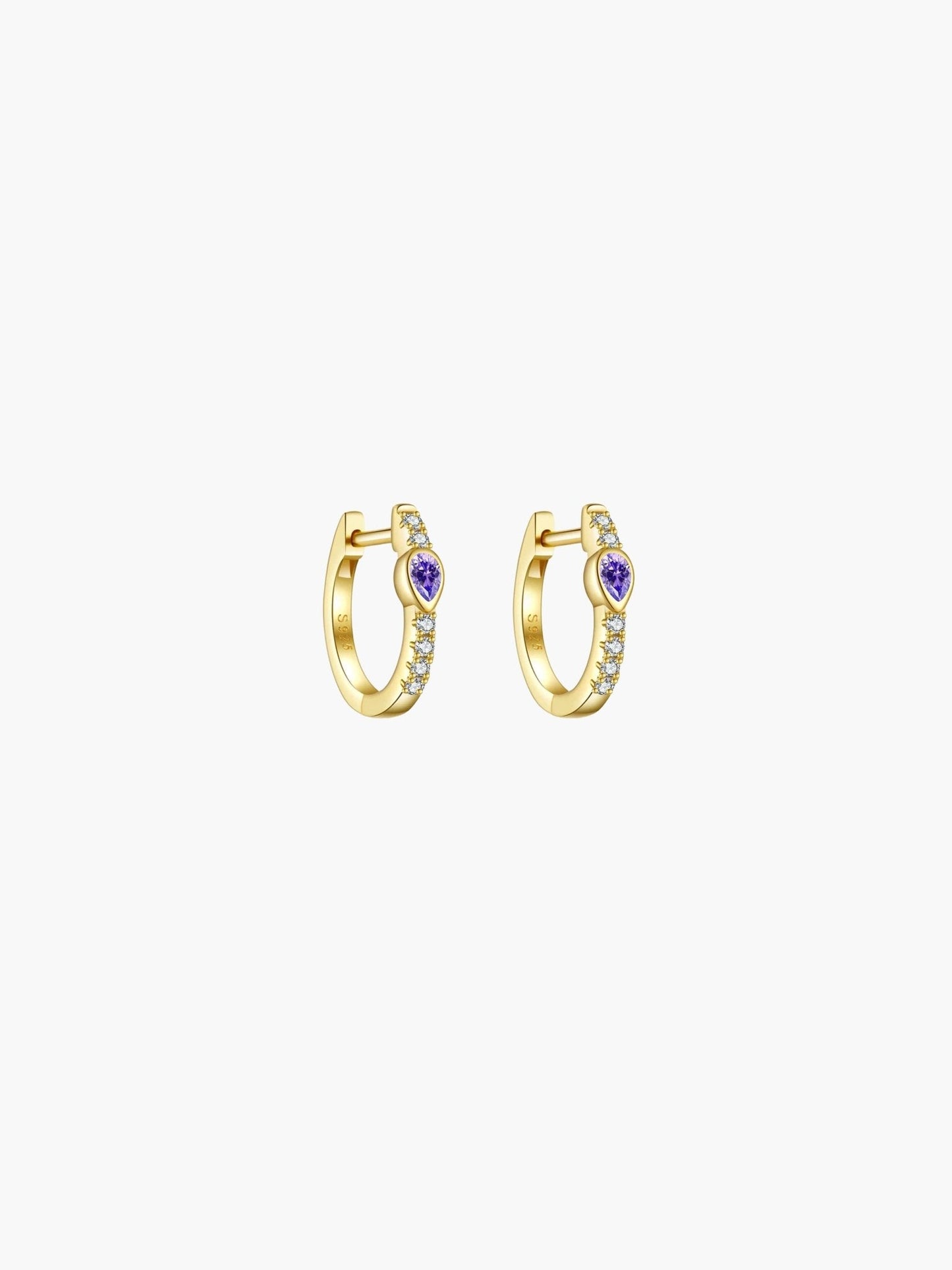 Amber Hoop Earrings