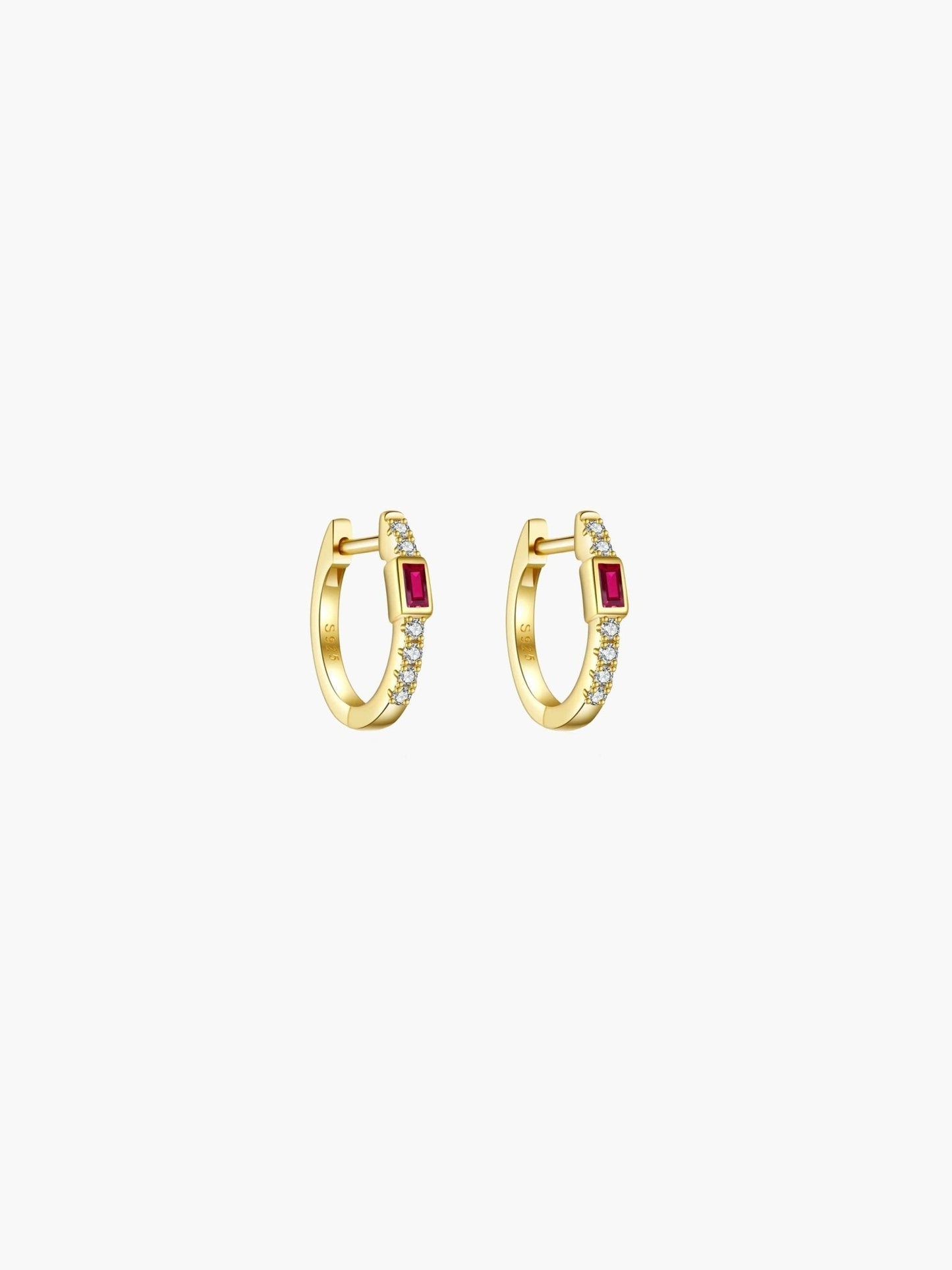 Amber Hoop Earrings