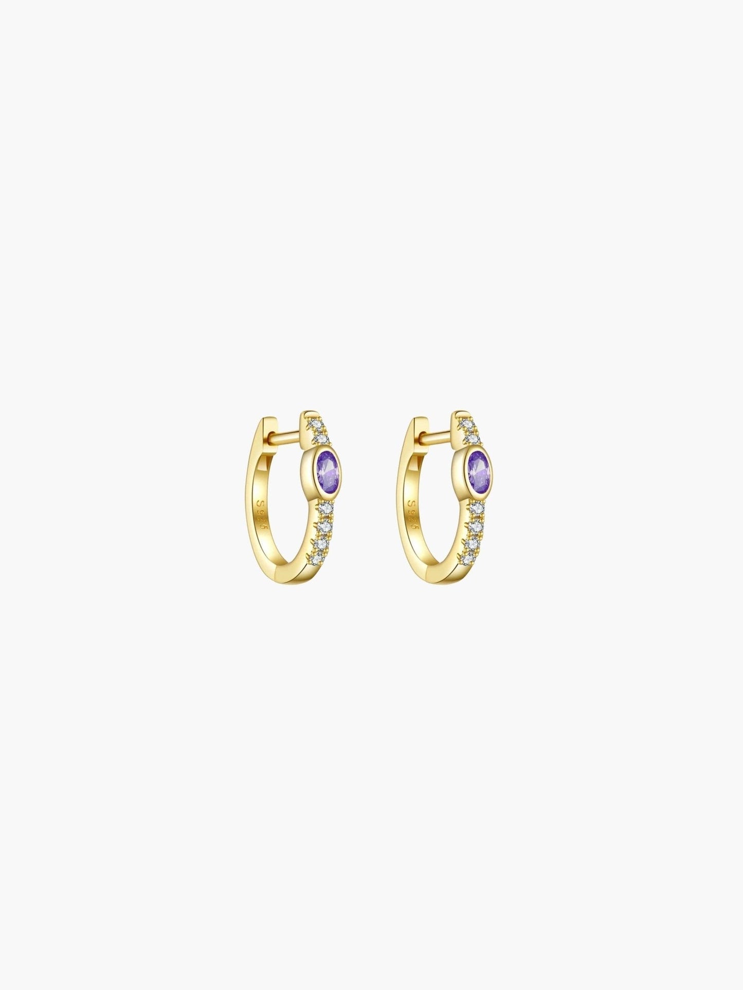 Amber Hoop Earrings