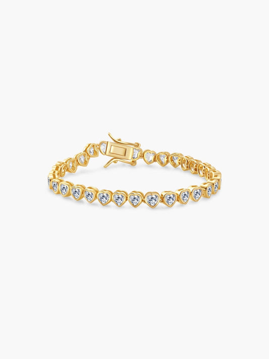 Arabella Heart-Cut Zirconia Tennis Bracelet