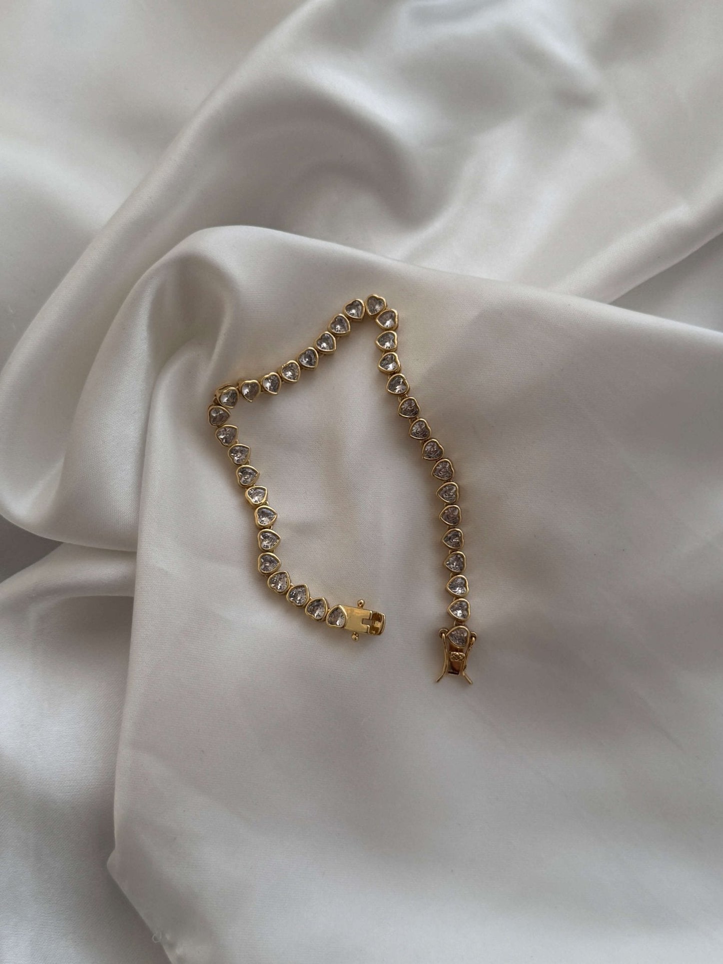 Arabella Heart-Cut Zirconia Tennis Bracelet