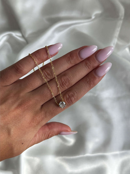 Aralyn Round Zirconia Pendant Necklace