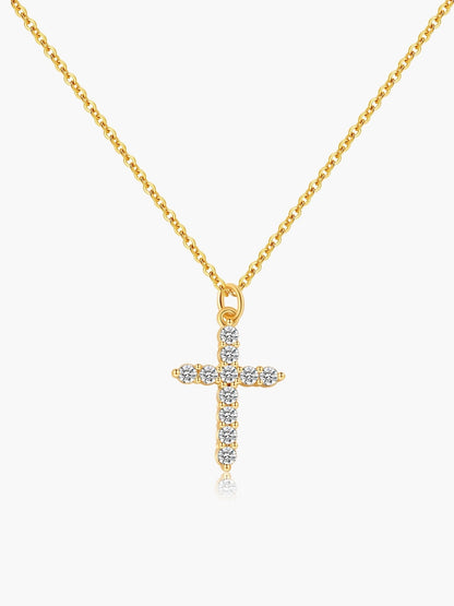 Ariadne Zirconia Cross Pendant Necklace