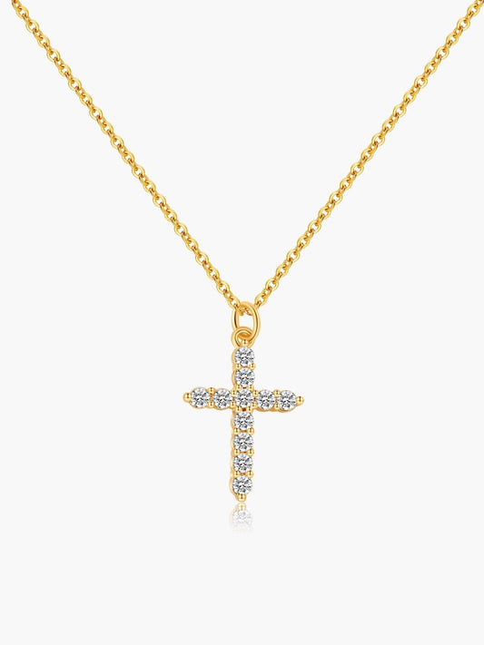 Ariadne Zirconia Cross Pendant Necklace