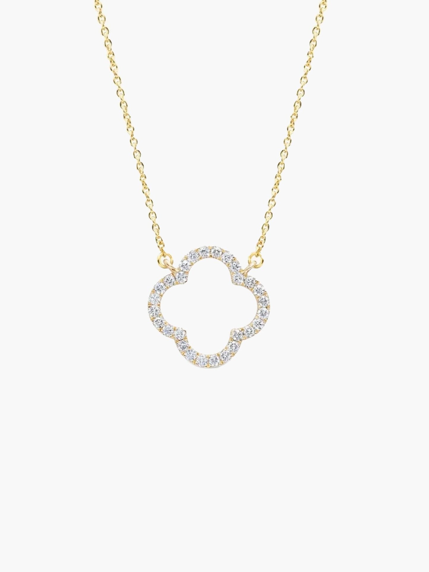 Aurora Clover Zirconia Necklace