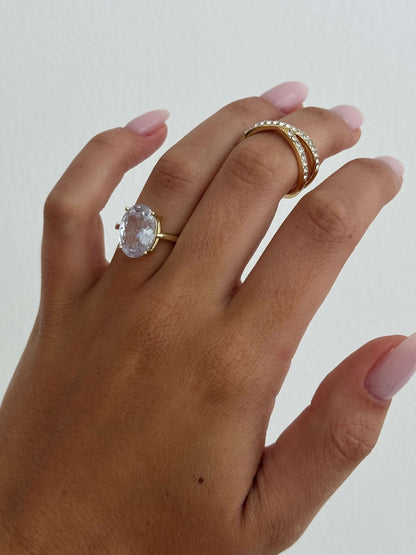 Avianna Oval Zirconia Band Ring