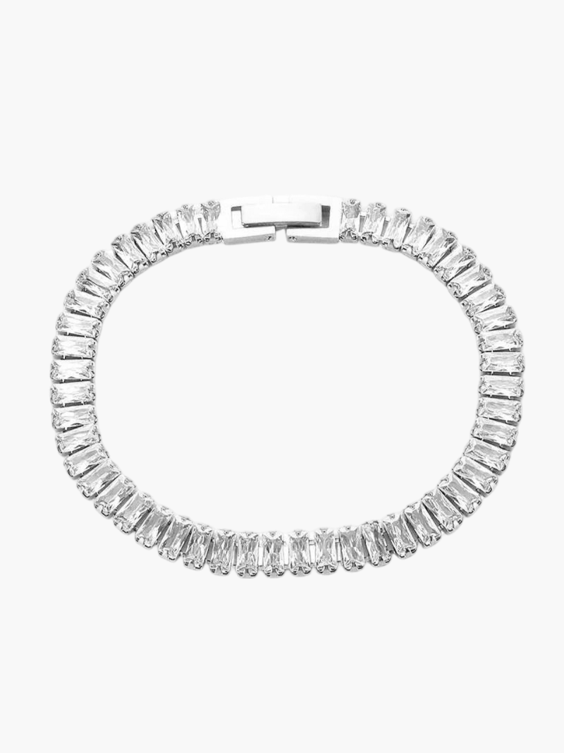 Baguette Cut Zirconia Tennis Bracelet