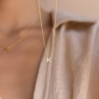 Elsa Gold Initial Necklace