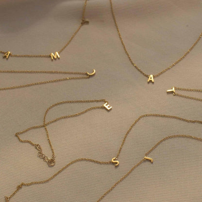 Elsa Gold Initial Necklace