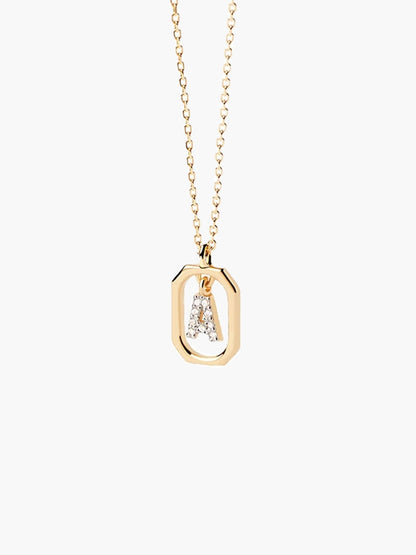 Bianca Letter Zirconia Necklace