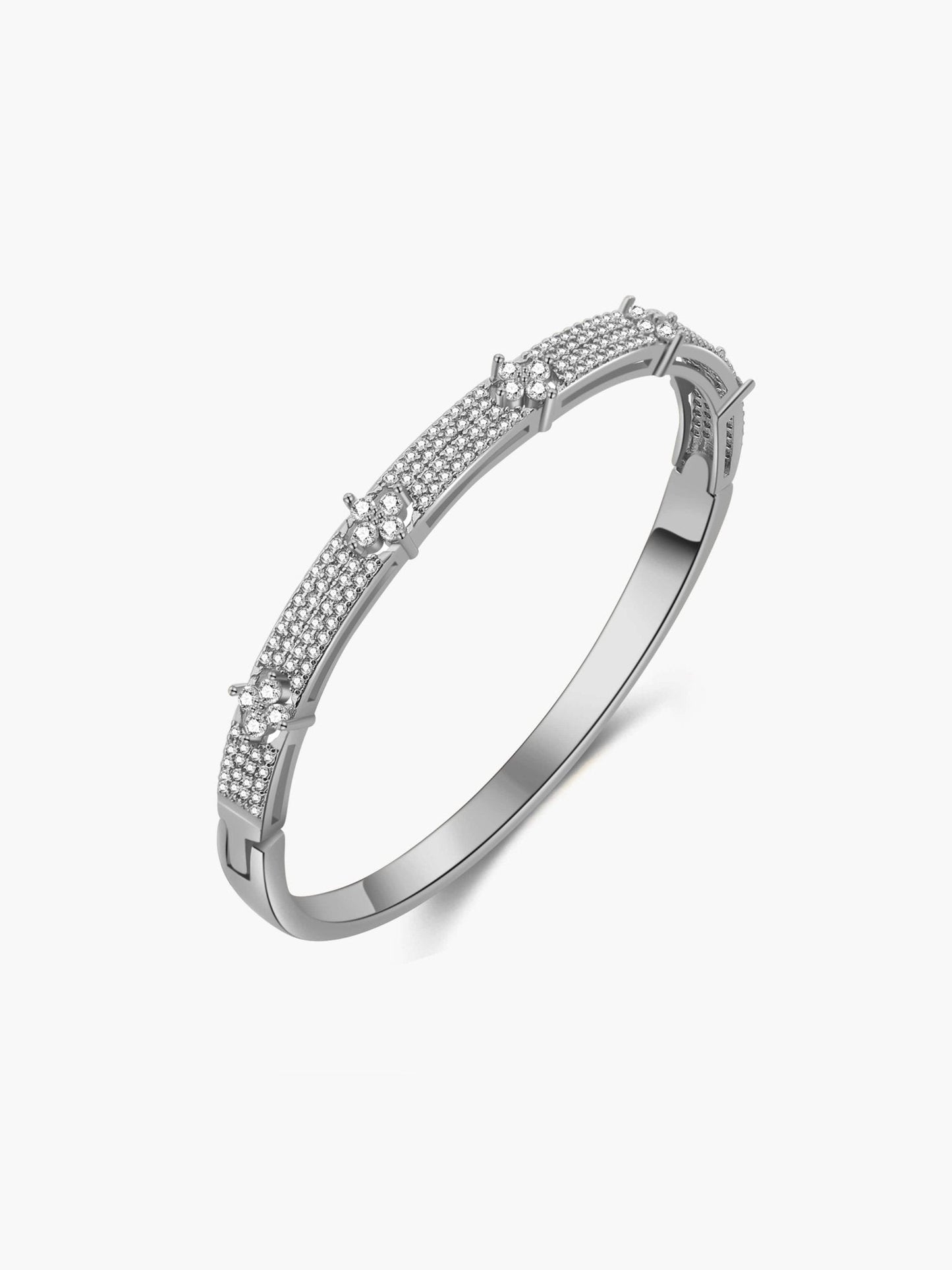 Camille Flower Pavé Cuff