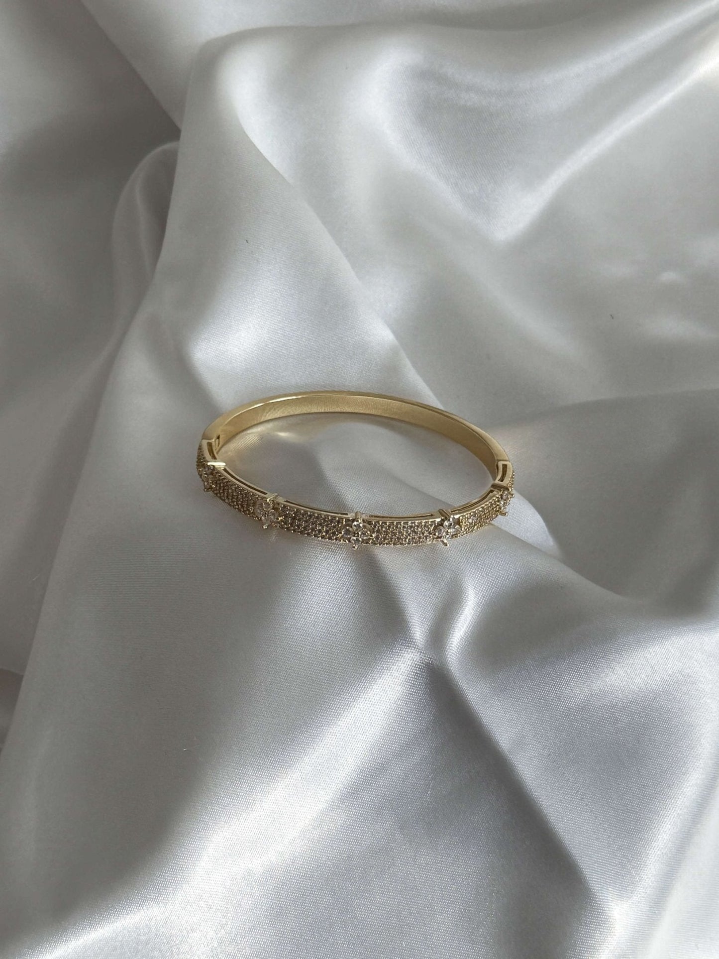 Camille Flower Pavé Cuff