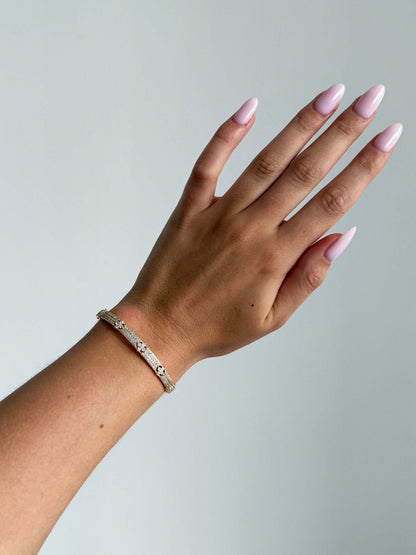 Camille Flower Pavé Cuff