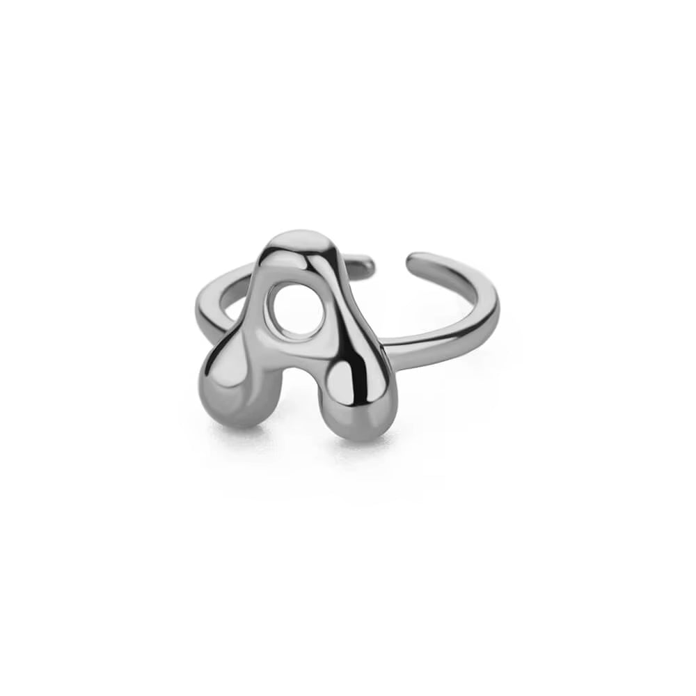 Cindella Adjustable Bubble Initial Ring