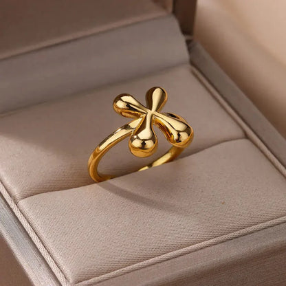 Cindella Adjustable Bubble Initial Ring