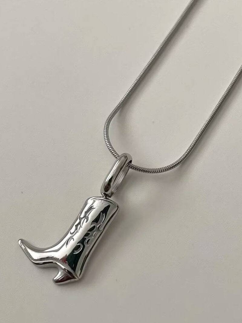 Cowboy Boot Pendant Necklace