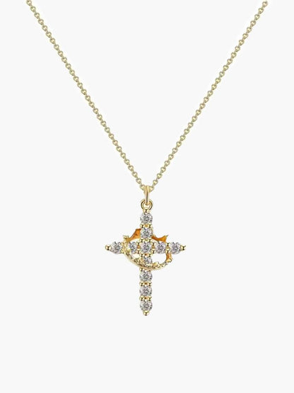 Tabitha Gemstone Cross Pendant Necklace