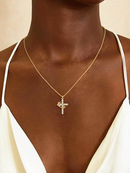 Tabitha Gemstone Cross Pendant Necklace