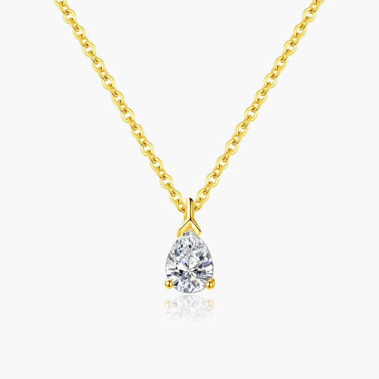 Daphne Pear Cut Zirconia Pendant Necklace