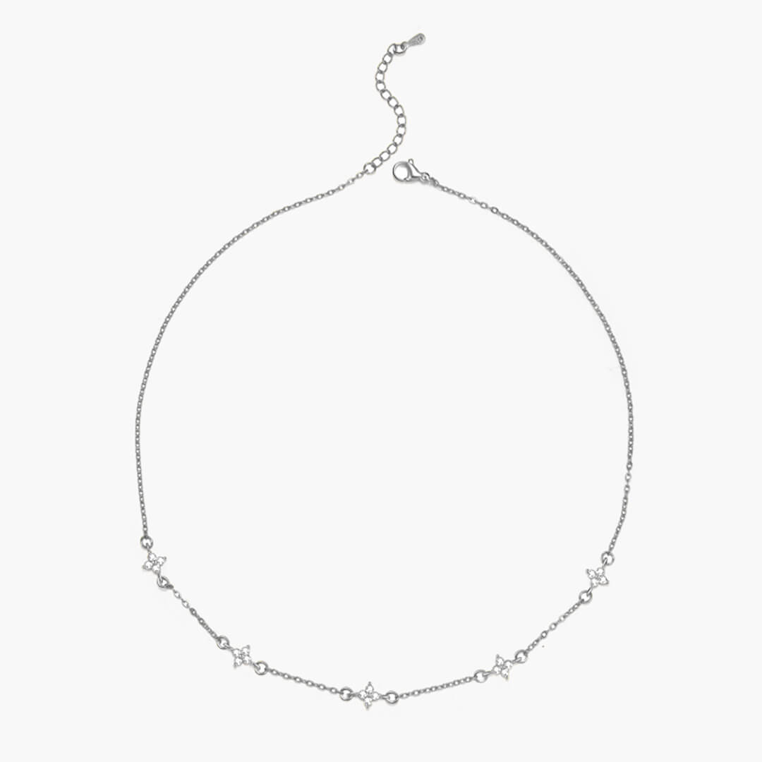 Dina Flower Zirconia Necklace