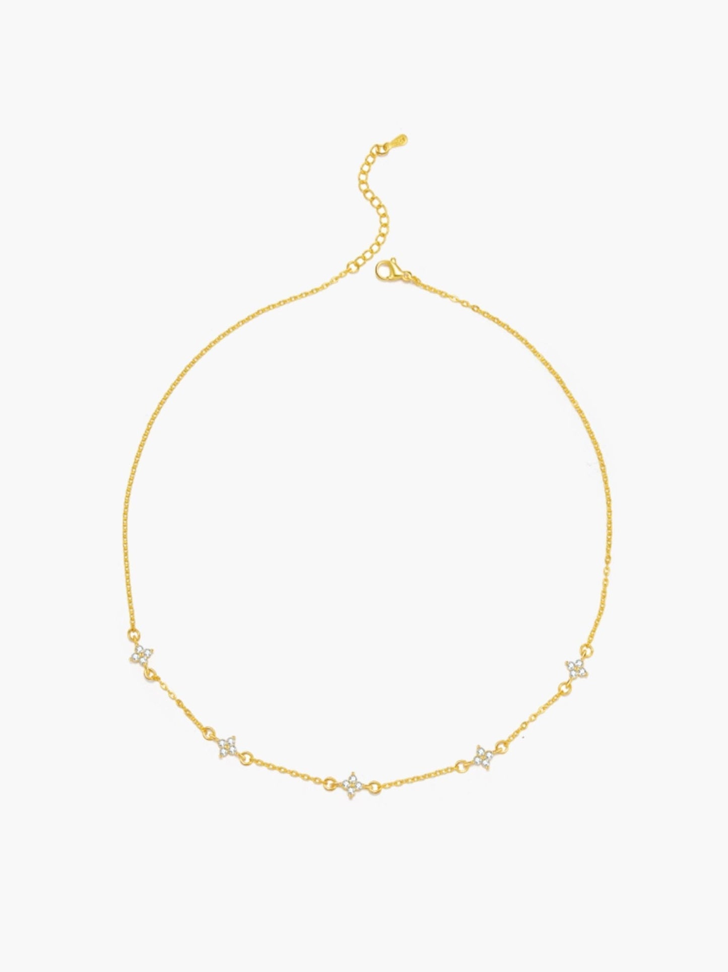 Dina Flower Zirconia Necklace